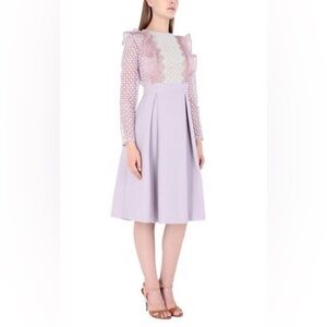 True Decadence long sleeve Chic Pastel Midi dress size US10